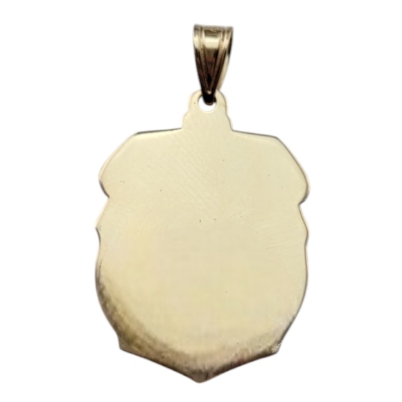 14 Karat Yellow Gold "Saint Michael Protect Us" Archangel  Pendant #20910 - Picture 8 of 11